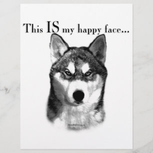 Lámina Malamute Happy Face
