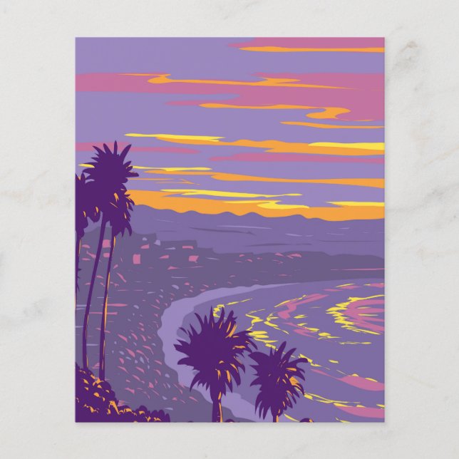 Lámina Malibu Beach California (Anverso)