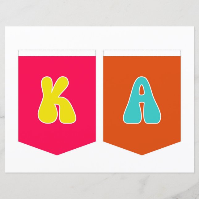 Lámina Maligayang Kaarawan Banner KA (Anverso)