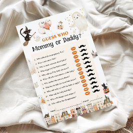 Lámina Mamá o papá, invitado de Halloween que juega