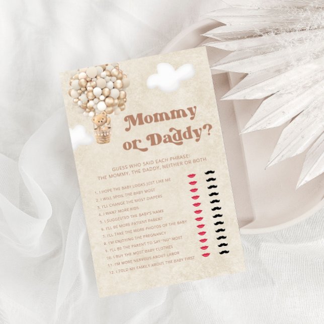 Lámina Mamá o papi Teddy Bear juego de Baby Shower (Subido por el creador)