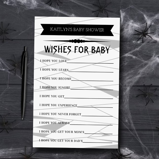 Lámina Mamá para ser | Deseos de Baby Shower de Halloween (Subido por el creador)