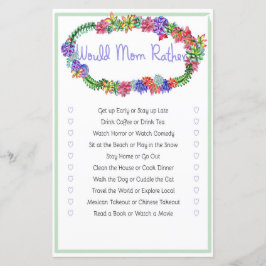 Lámina ¿Mamá preferiría un juego de Baby Shower exitoso?