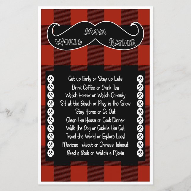 Lámina ¿Mamá preferiría un poco de Baby Shower Lumberjack (Anverso)