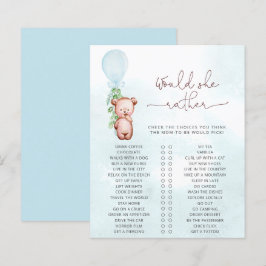 Lámina ¿Mamá prefiere jugar a Baby Shower Teddy Bear?