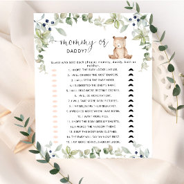 Lámina Mami de bosque Eucalyptus o juego de bebé de papi