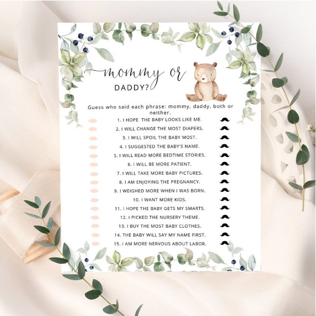 Lámina Mami de bosque Eucalyptus o juego de bebé de papi (Subido por el creador)