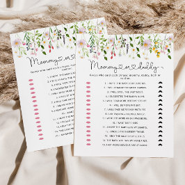 Lámina Mami de flores silvestres o papá juego de ducha de