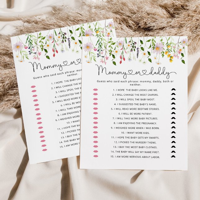 Lámina Mami de flores silvestres o papá juego de ducha de (Subido por el creador)