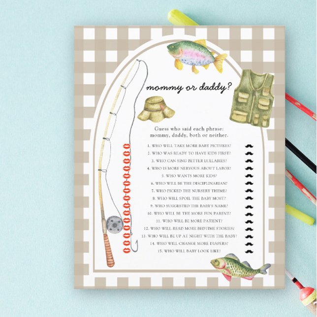 Lámina Mami o papi Fishman juego de la ducha de bebé (Subido por el creador)