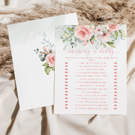 Lámina Mami rosa rubia floral o papá bebé duchón juego