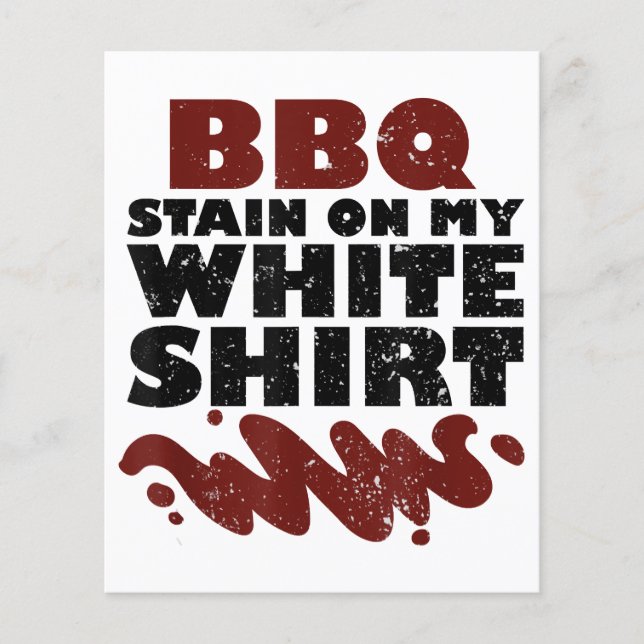Lámina Mancha de barbacoa en mi blanco (Anverso)