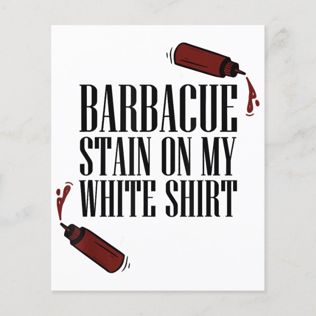 Lámina Mancha de barbacoa en mi blanco (Anverso)