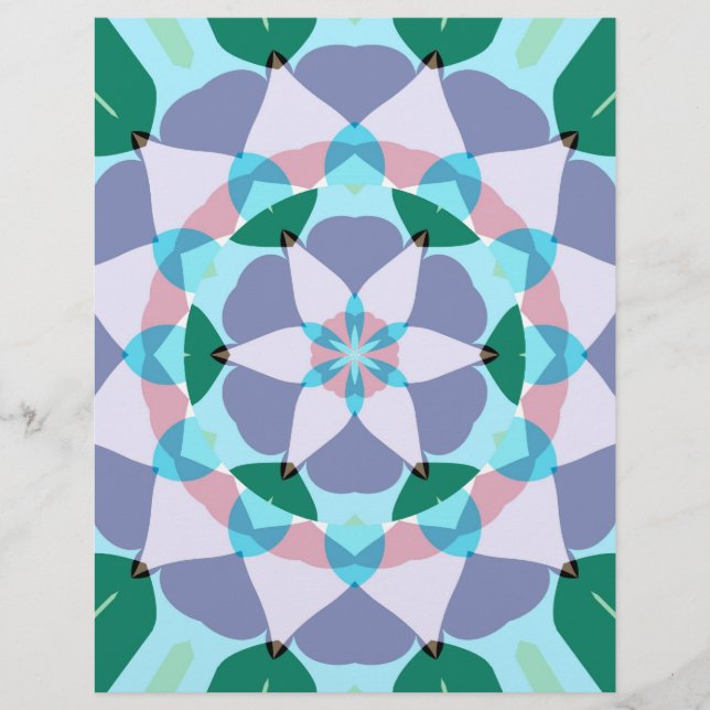 Lámina mandala de flor de loto (Anverso)