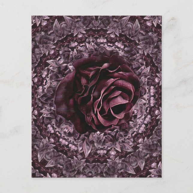 Lámina Mandala de rosa  (Anverso)