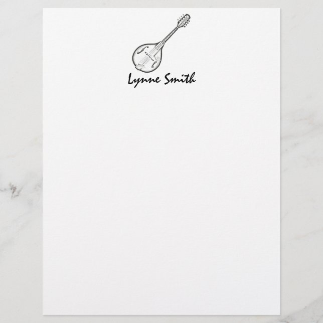 Lámina Mandolin "Dibujo" personalizado (Anverso)