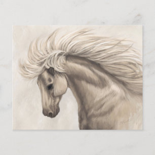 Lámina Mano salvaje de Caballo de Marfil Blanco Gris