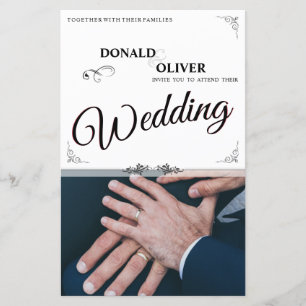 Lámina Manos de una pareja Boda gay con anillos