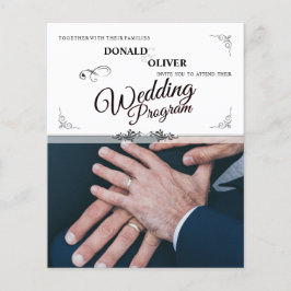 Lámina Manos de una pareja Boda gay con anillos