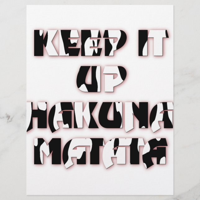 Lámina Mantener arriba / Impresión artística de Hakuna Ma (Anverso)