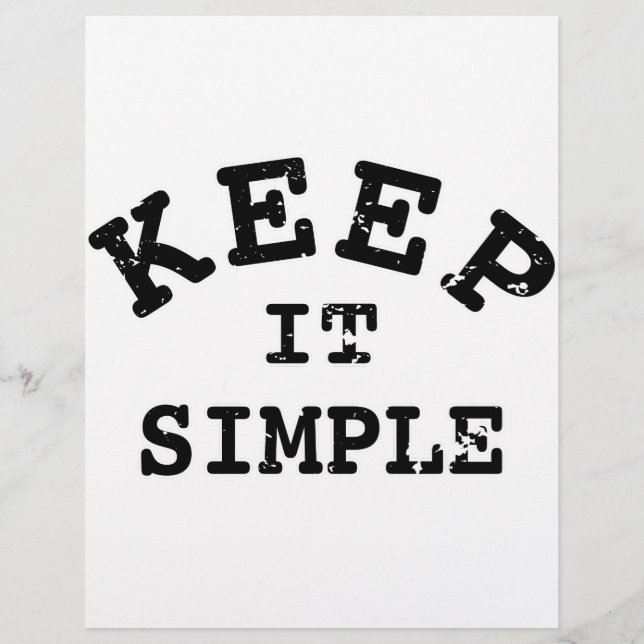 Lámina Mantener la tipografía simple (Anverso)