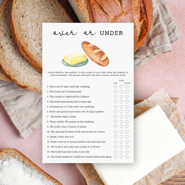 Lámina Mantequilla: juego de ducha de novia con o sin nov (Subido por el creador)