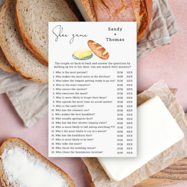 Lámina Mantequilla juntos - Juego de zapatos con ducha de (Subido por el creador)