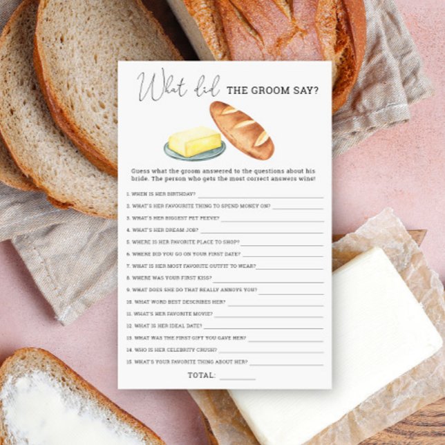 Lámina Mantequilla - ¿Qué dijo el novio del juego de novi (Subido por el creador)