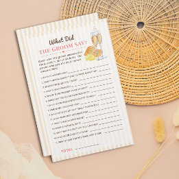 Lámina Mantequilla - ¿Qué dijo el novio? Juego de la duch