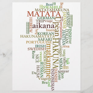 Lámina Mantras multilingües: Mensaje global de Hakunamata