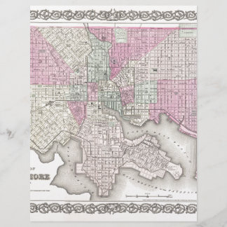 Lámina Mapa de Baltimore Maryland