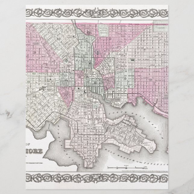 Lámina Mapa de Baltimore Maryland (Anverso)