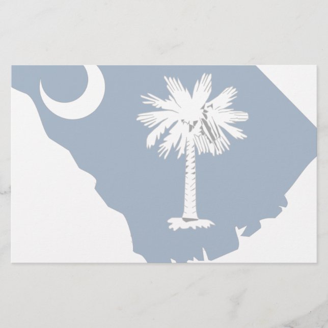 Lámina Mapa de bandera de Carolina del Sur (Anverso)