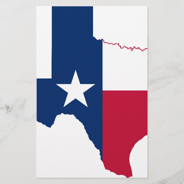 Lámina Mapa de bandera de Texas (Anverso)