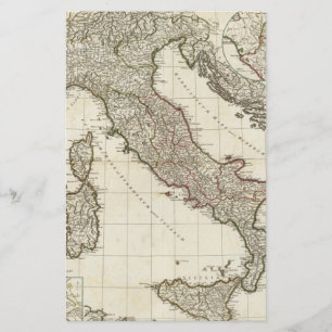 Lámina Mapa de época de Italia (1764)