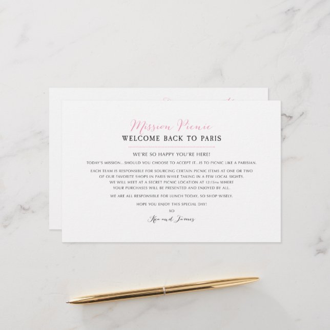 Lámina Mapa de eventos de fin de semana de boda en París  (Anverso/Reverso In Situ)