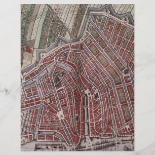 Lámina Mapa de la ciudad de Réplica de Amsterdam 1652