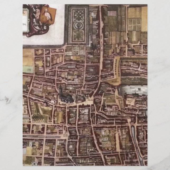 Lámina Mapa de la ciudad de Réplica de La Haya 1649 (Anverso)