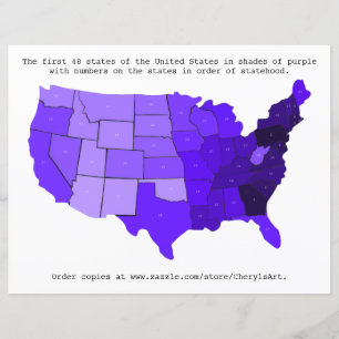 Lámina Mapa de la Orden del Estado de los Estados Unidos