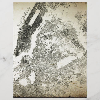 Lámina Mapa de las calles y edificios de la ciudad de Nue