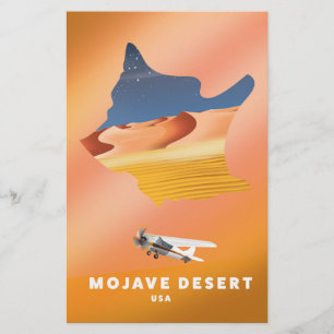 Lámina Mapa de Mojave Desert USA