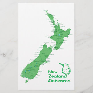 Lámina Mapa de Nueva Zelanda