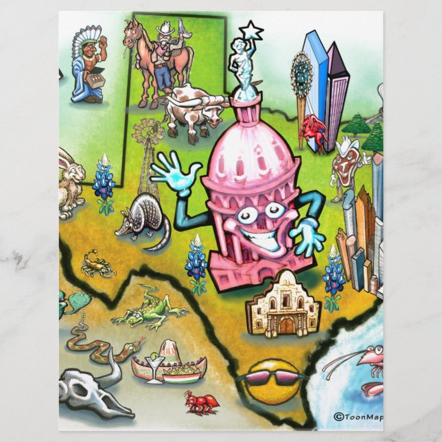 Lámina Mapa de Personalizados de Austin Texas (Anverso)
