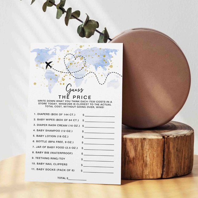 Lámina Mapa de viajes de aventura Baby Shower Adivina el  (Subido por el creador)