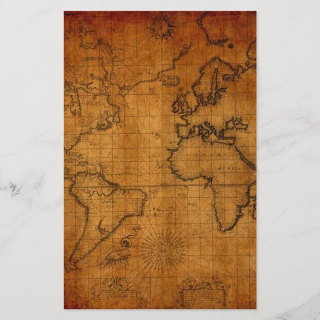 Lámina Mapa del Mundo Antiguo (Anverso)