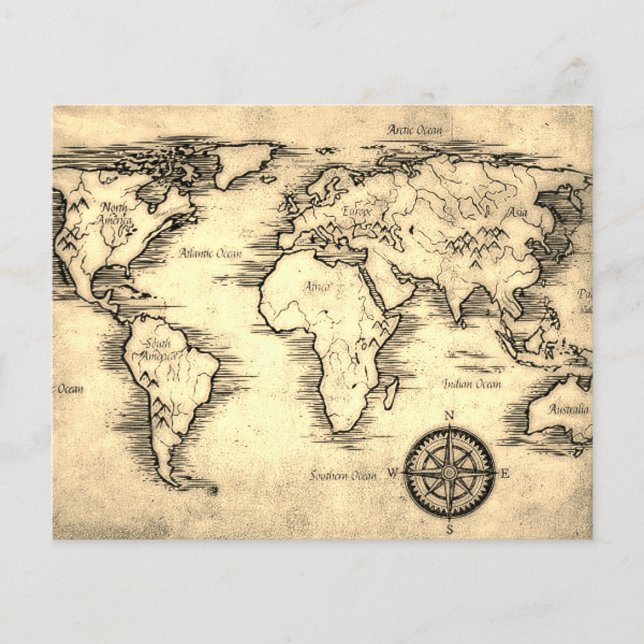 Lámina Mapa del viejo mundo (Anverso)