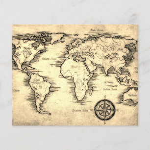 Lámina Mapa del viejo mundo