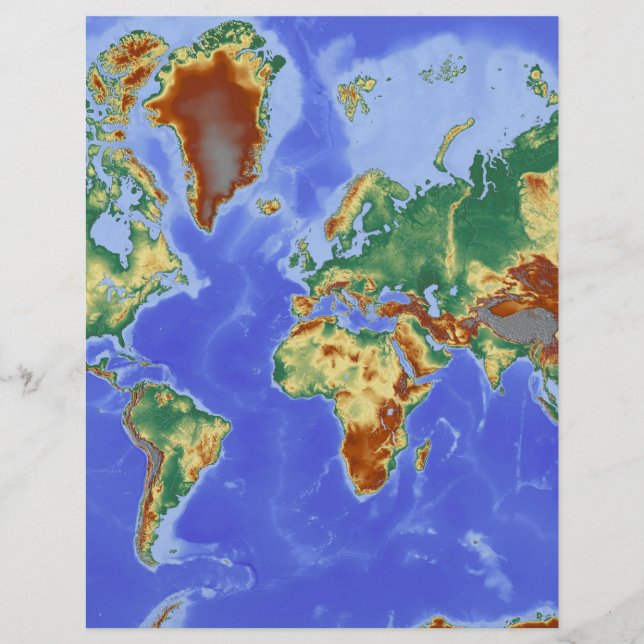 Lámina Mapa internacional de la geografía mundial (Anverso)