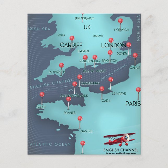 Lámina Mapa Náutico del Canal de la Mancha (Anverso)