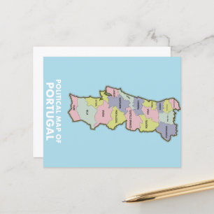 Lámina Mapa político de Portugal
